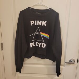 Cotton On Black Pink Floyd Sweater with Rainbow Detail